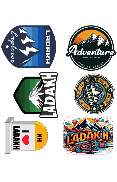 Leh Ladakh Packer Sticker Compatible with Anywhere | Printed In Premium Gloss Vinyl With FPF(Fade Protection Film), Water Proof, Precut Sticker, Size 2.0 Inches
